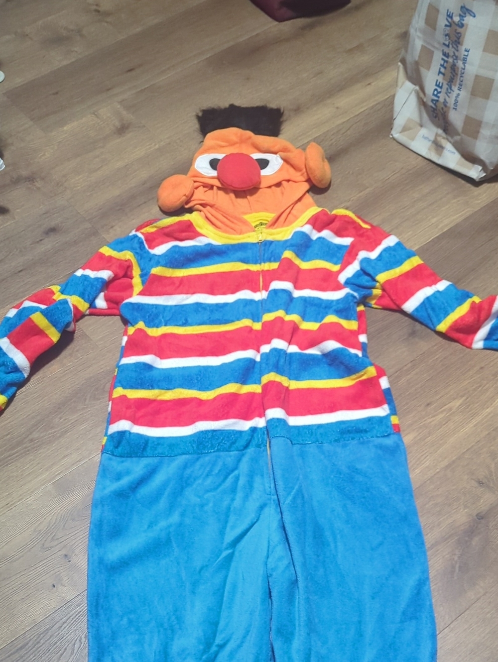 Adult Sesame Street Ernie Costume Onesie